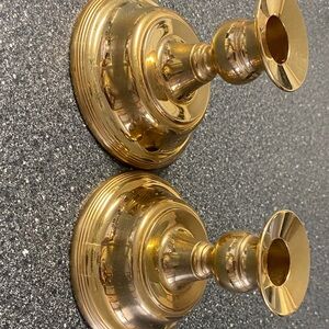 International Silver Co. Gold Plated Taper Candle Holders